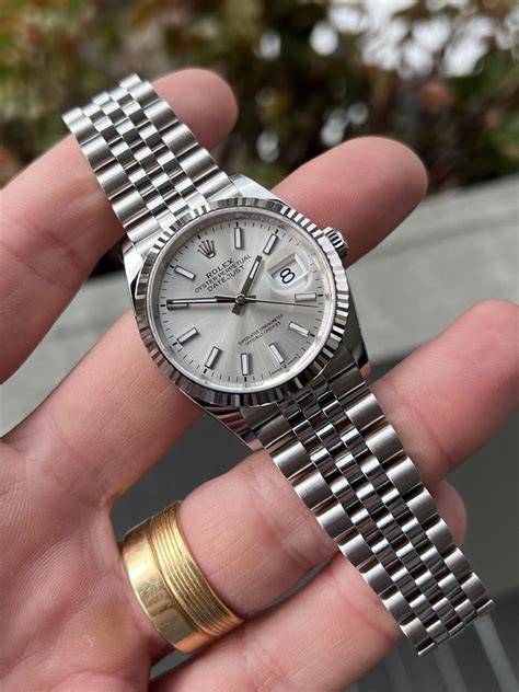 rolex datejust for men silver face|rolex datejust 36 silver diamond.